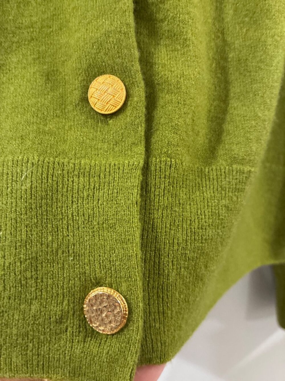 Vince Wool & Cashmere-Blend Tipped Half-Moon Womens Cardigan size XL - Picture 3 of 7